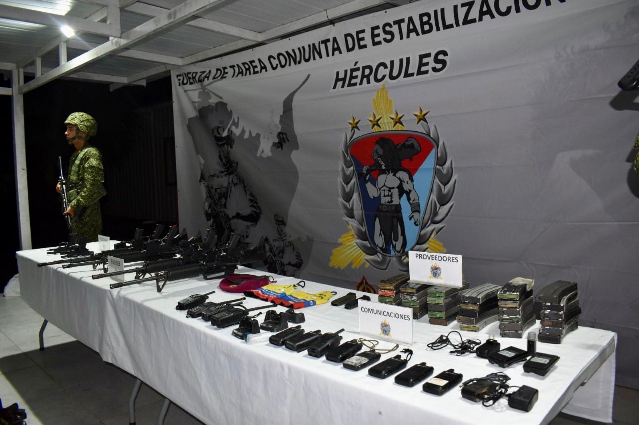 Con este material las disidencias de las Farc pretendían atacar a la fuerza pública, según la Armada.