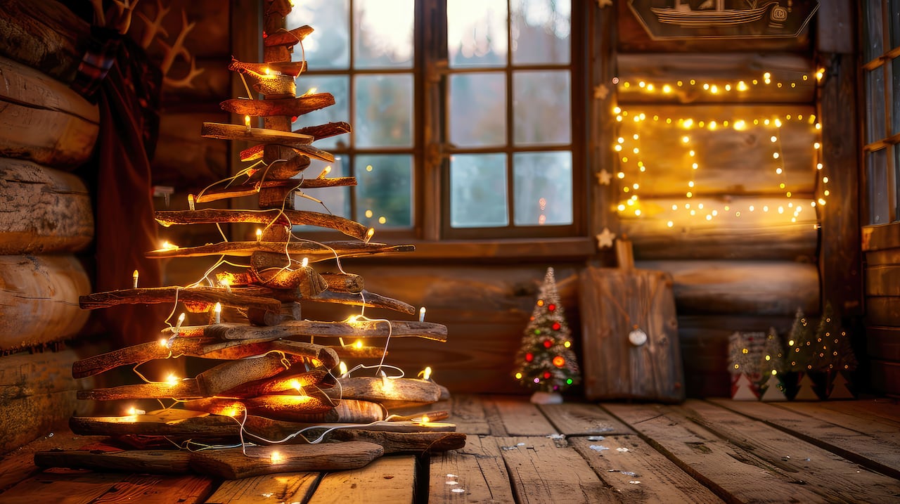 Alternativas sostenibles, innovadoras y creativas para hacer un árbol de Navidad.