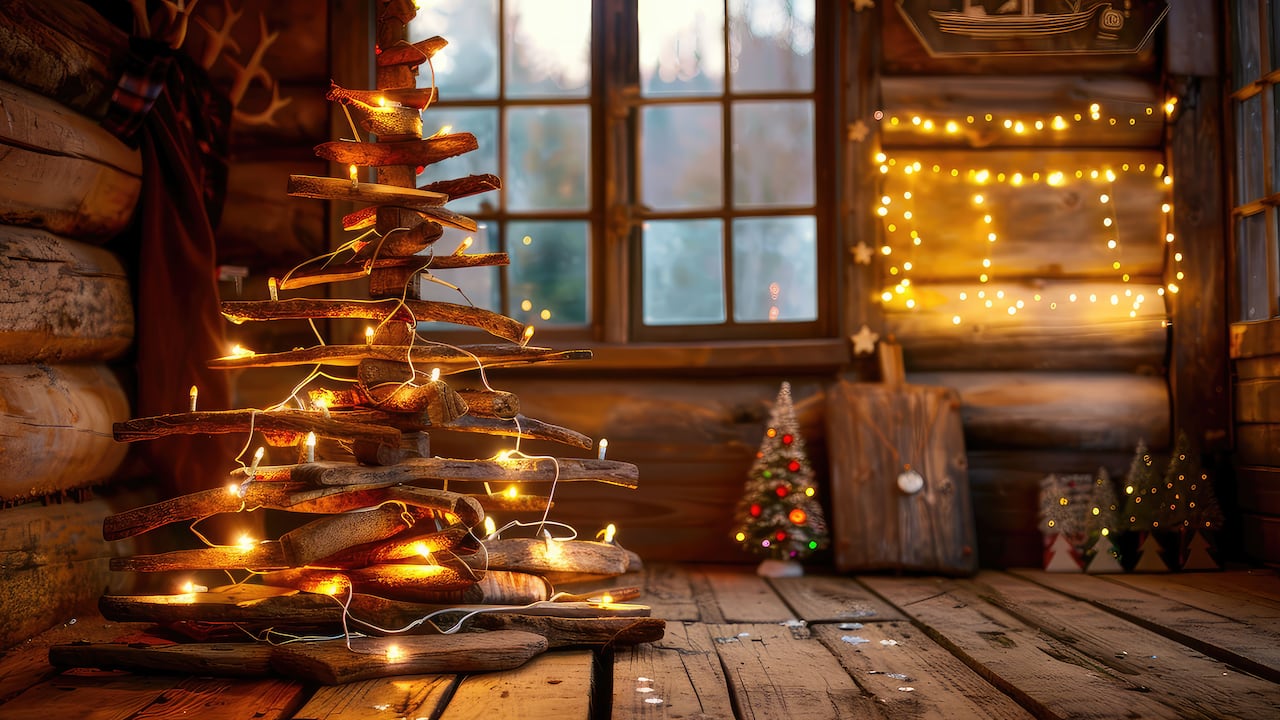 Alternativas sostenibles, innovadoras y creativas para hacer un árbol de Navidad.