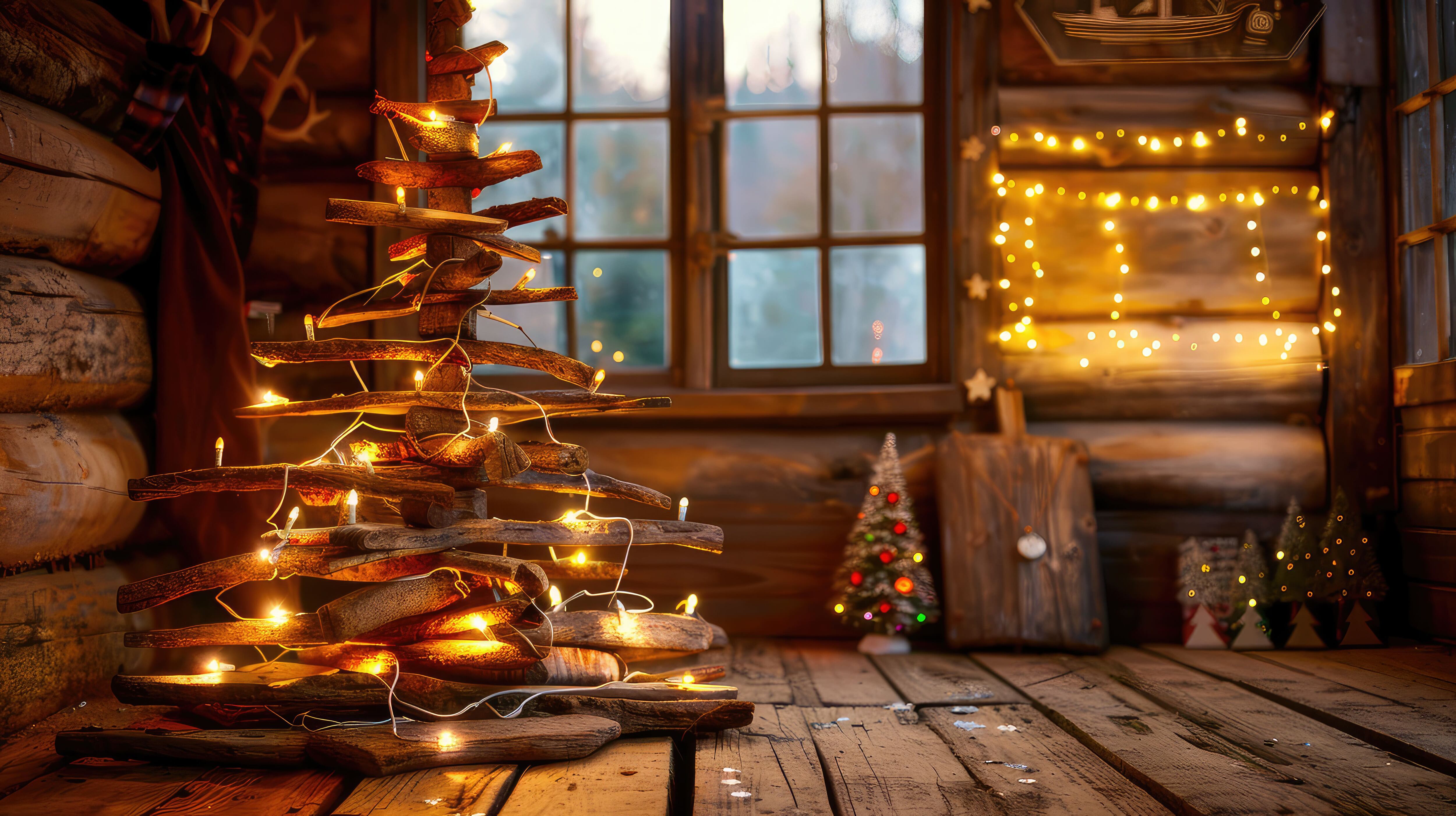 Alternativas sostenibles, innovadoras y creativas para hacer un árbol de Navidad.