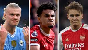 Erling Haaland, Luis Díaz y Martin Odegaard, figuras de la Premier League 2023/24