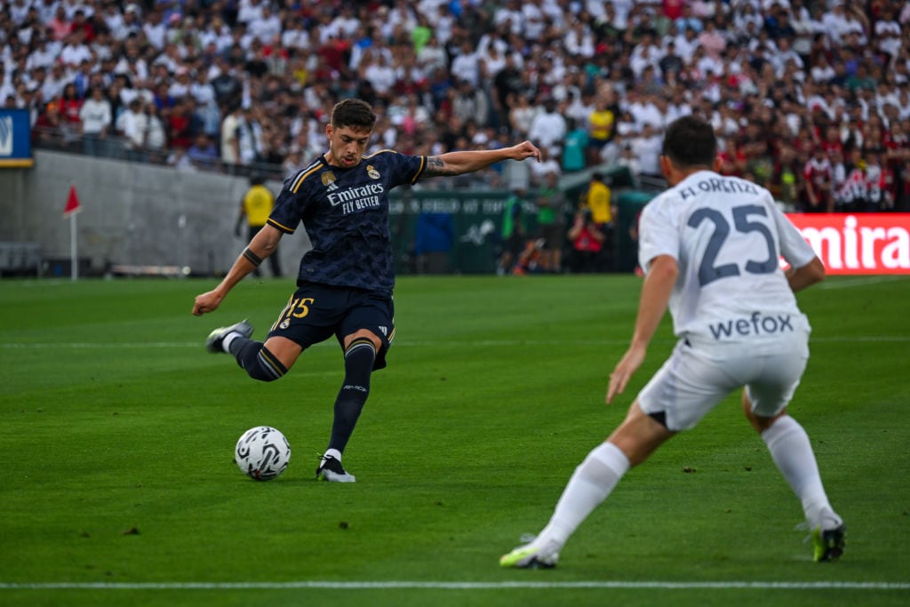 Federico Valverde frente al Milán.