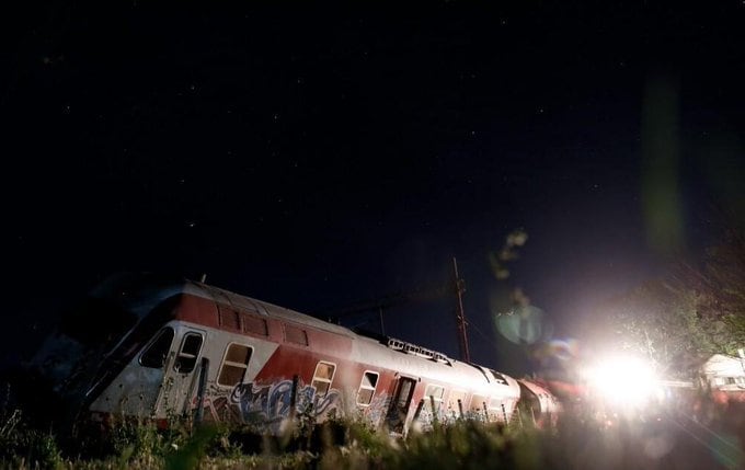 Accidente de trenes en Grecia.
