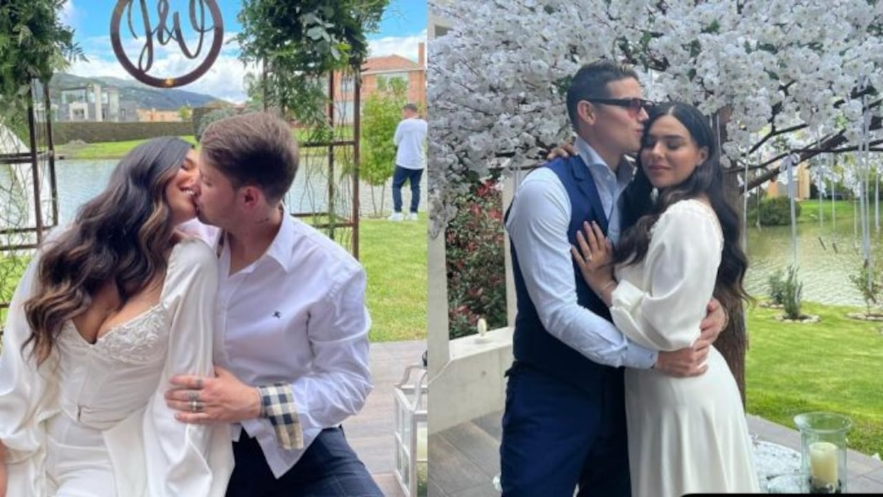 La hermana menor de James Rodríguez, Juana Valentina, se casó y en la reunión un familiar aprovecho y pidió la mano a su novia.