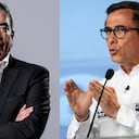 De izquierda a derecha: Gustavo Bolívar y Jorge Luis Vargas