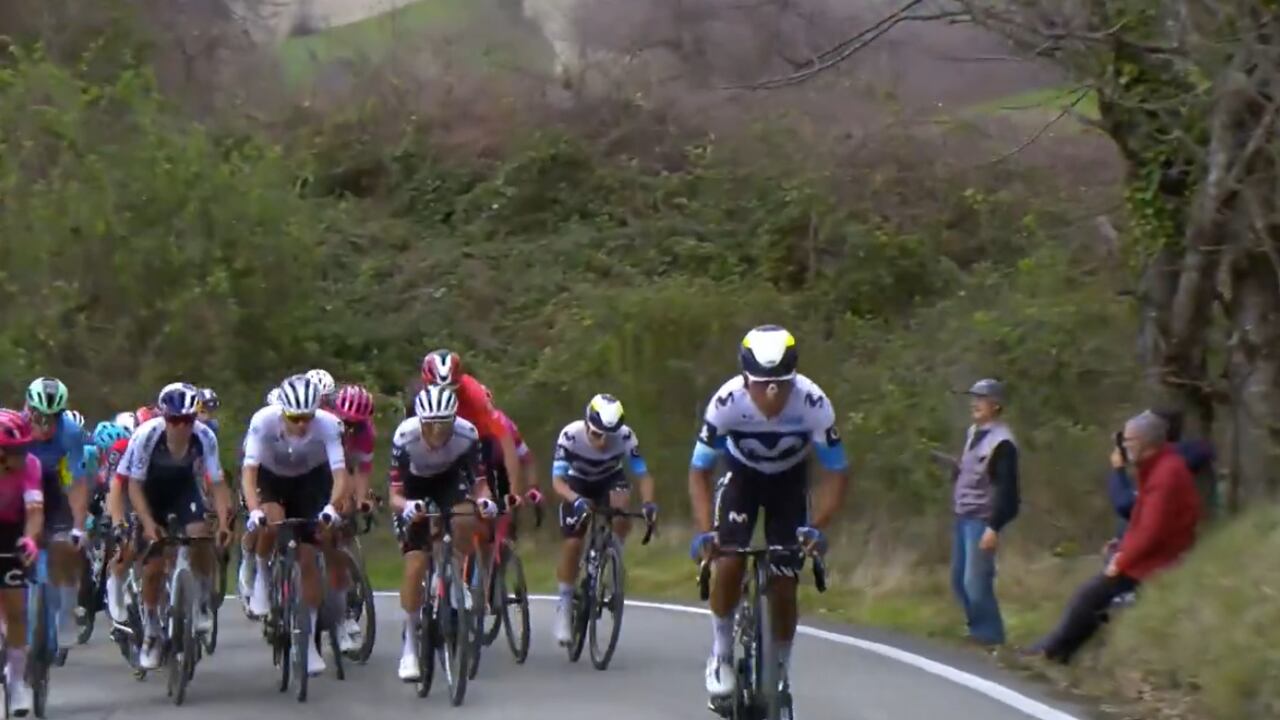 Nairo Quintana en el momento de su ataque