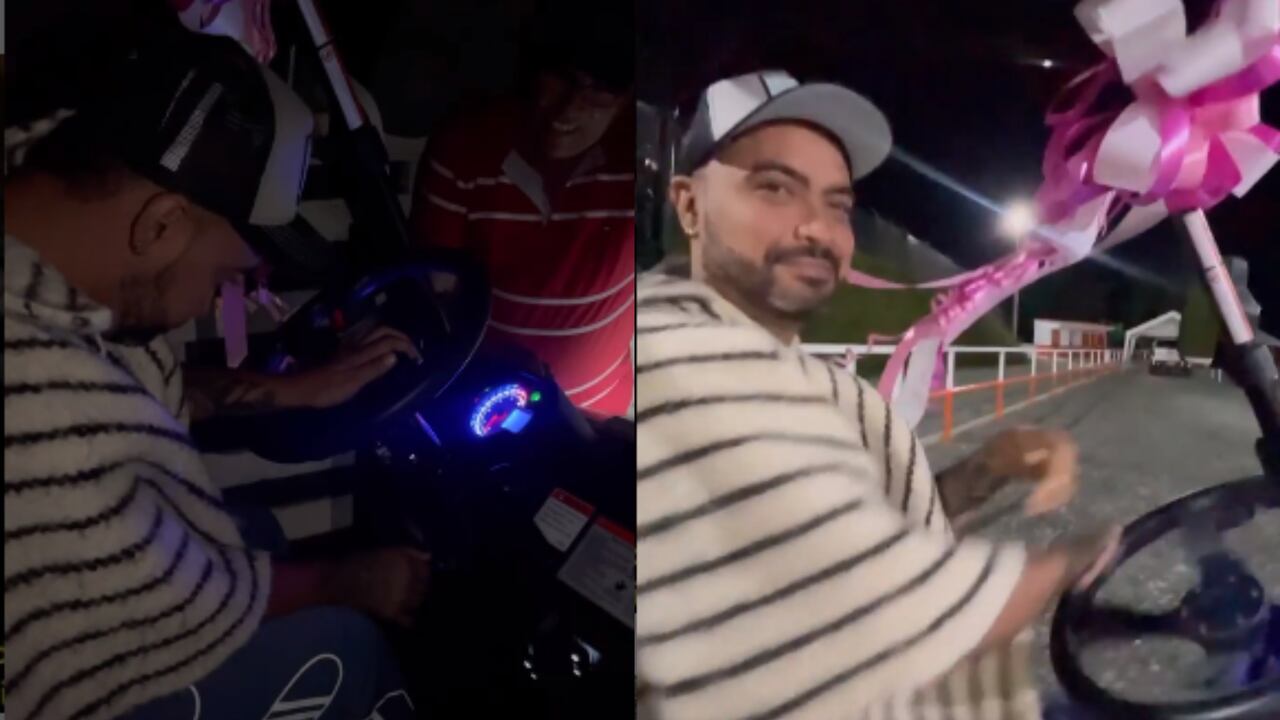 Jhon Álex Castaño sorprendió a su hija Luna con un buggy en su cumpleaños.