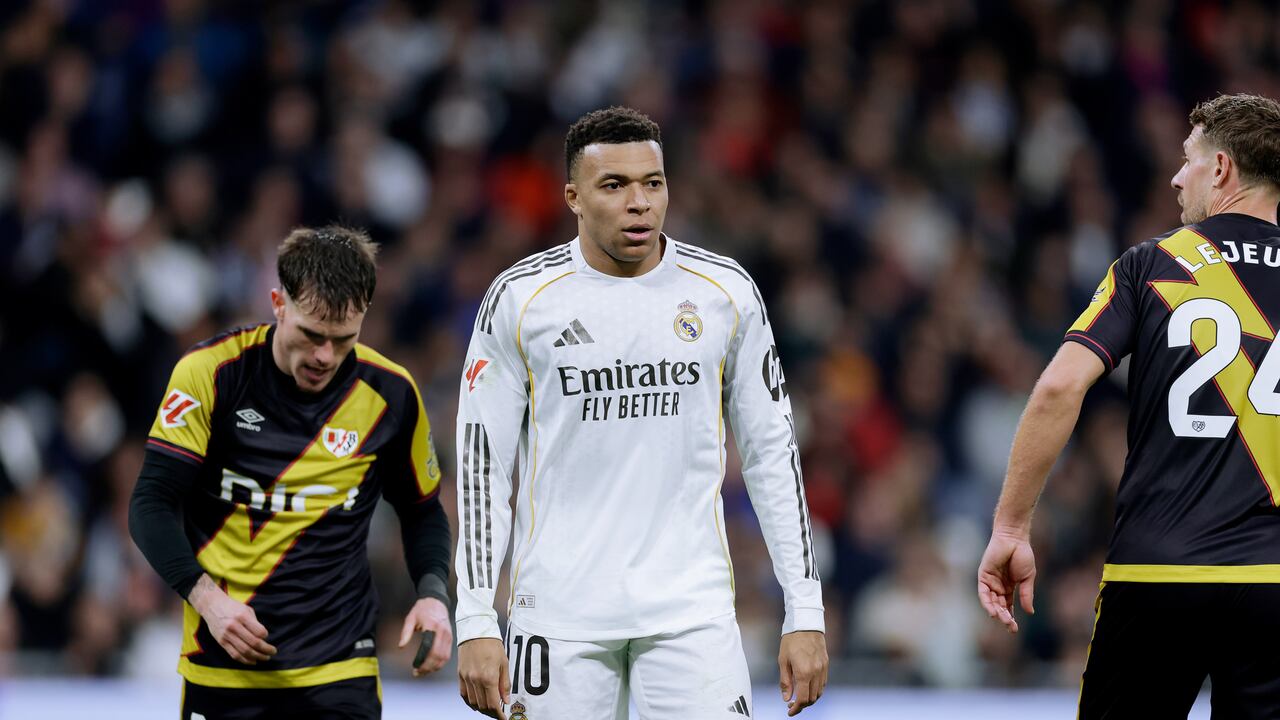 Kylian Mbappe salvó a Real Madrid en la última jugada frente al Rayo Vallecano.