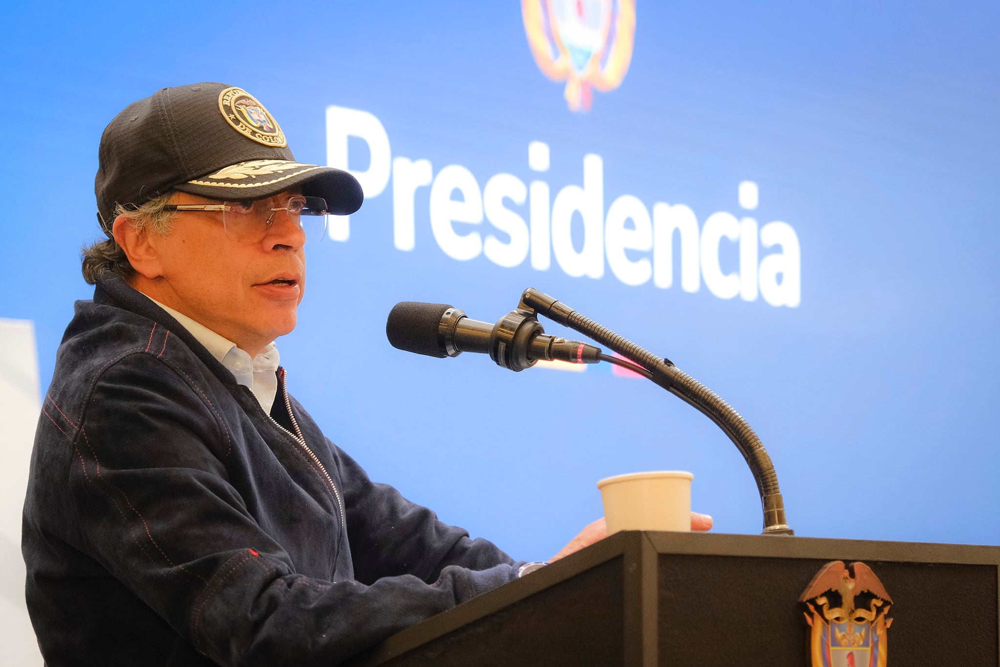 El presidente, Gustavo Petro, el 25 de agosto de 2025, en Manizales