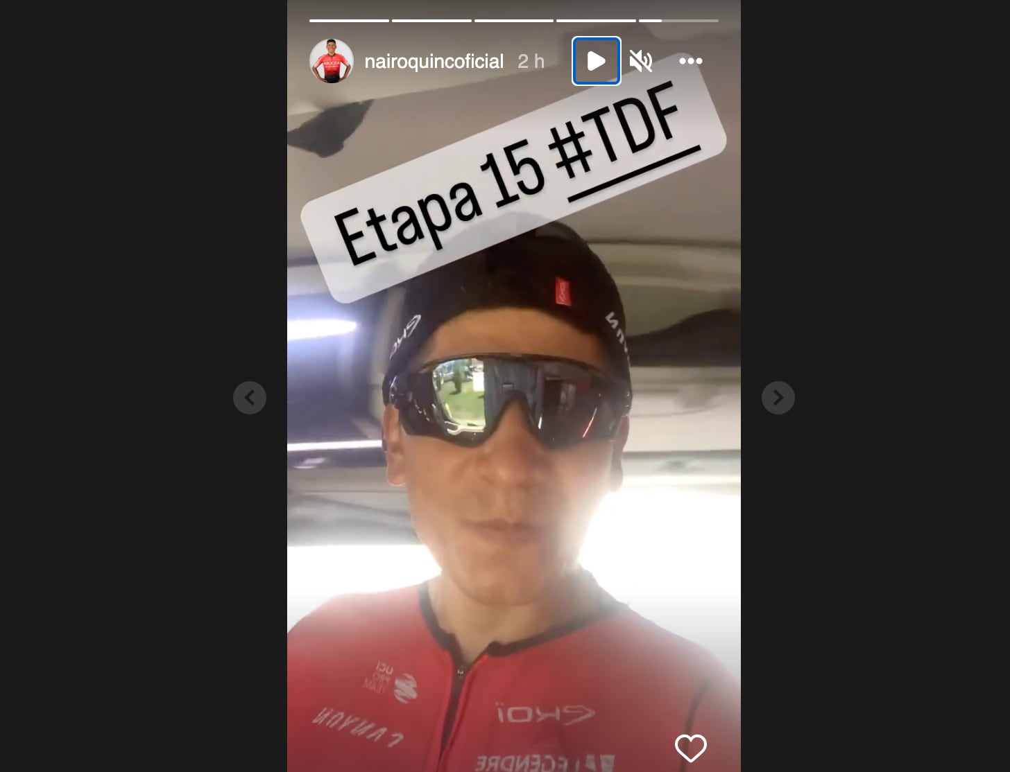 Nairo Quintana calienta la etapa 15 del Tour de Francia 2022 al ritmo de música electrónica