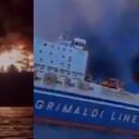 El Euroferry Olympia, con 290 personas a bordo, se incendió el viernes en el Mar Jónico, del Mediterráneo