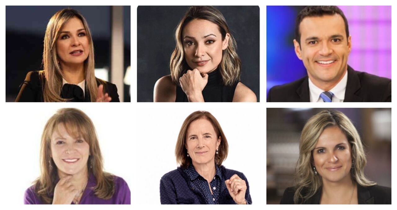 Vicky Dávila, Mónica Jaramillo, Juan Diego Alvira, María Isabel Rueda, Salud Hernández-Mora y María Andrea Nieto