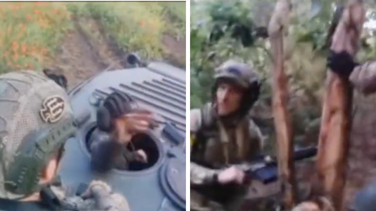 En el video que circula en redes sociales se pueden ver los fuertes combates entre el Ejército de Ucrania y de Rusia