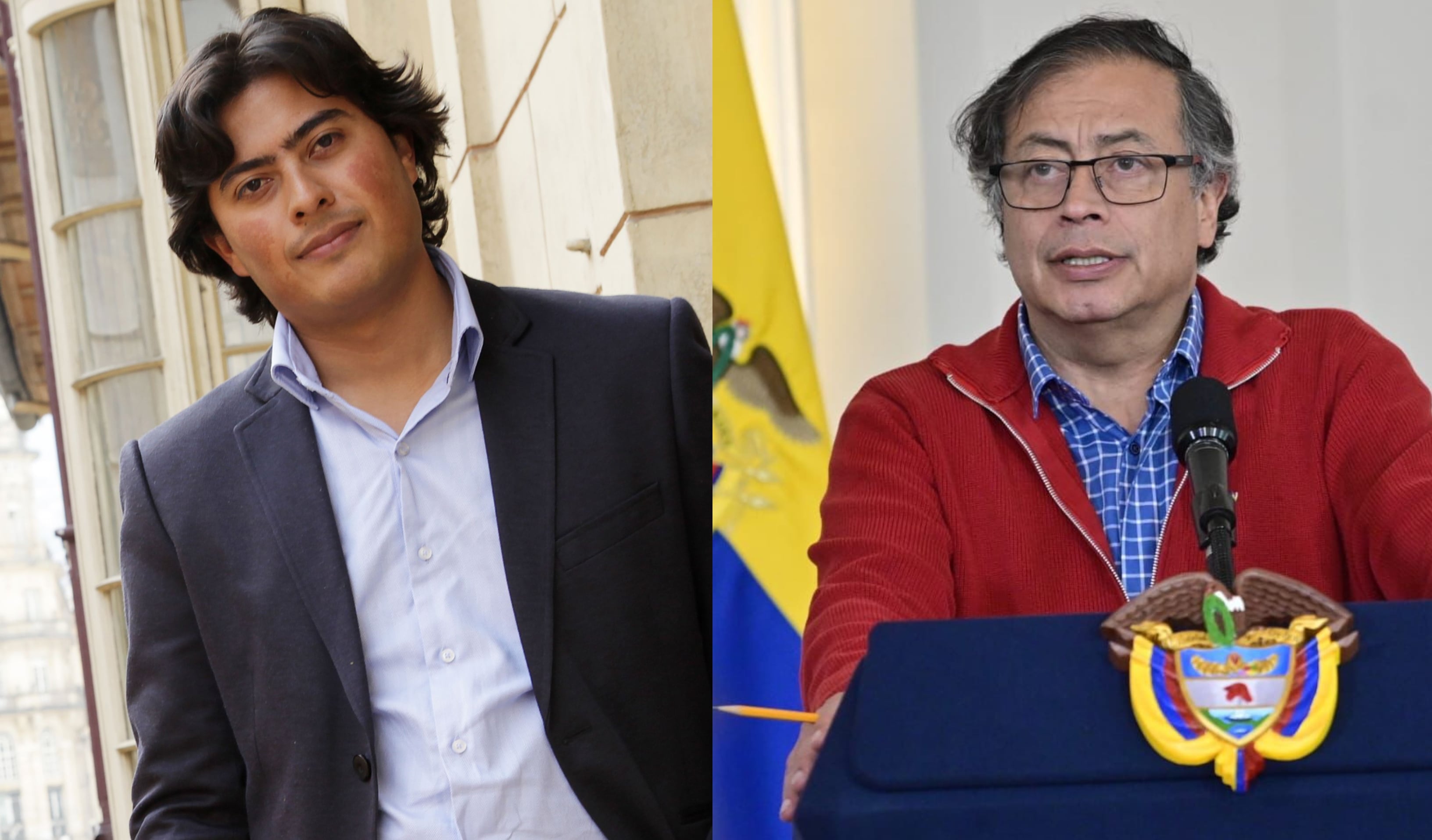 Nicolás Petro Burgos y el presidente Gustavo Petro.