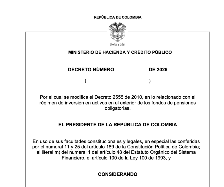 Este sería el decreto que obliga a AFP a traer parte de plata de pensiones invertida en el exterior