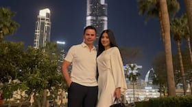 Jhonny Rivera y Jenny López en Dubái.