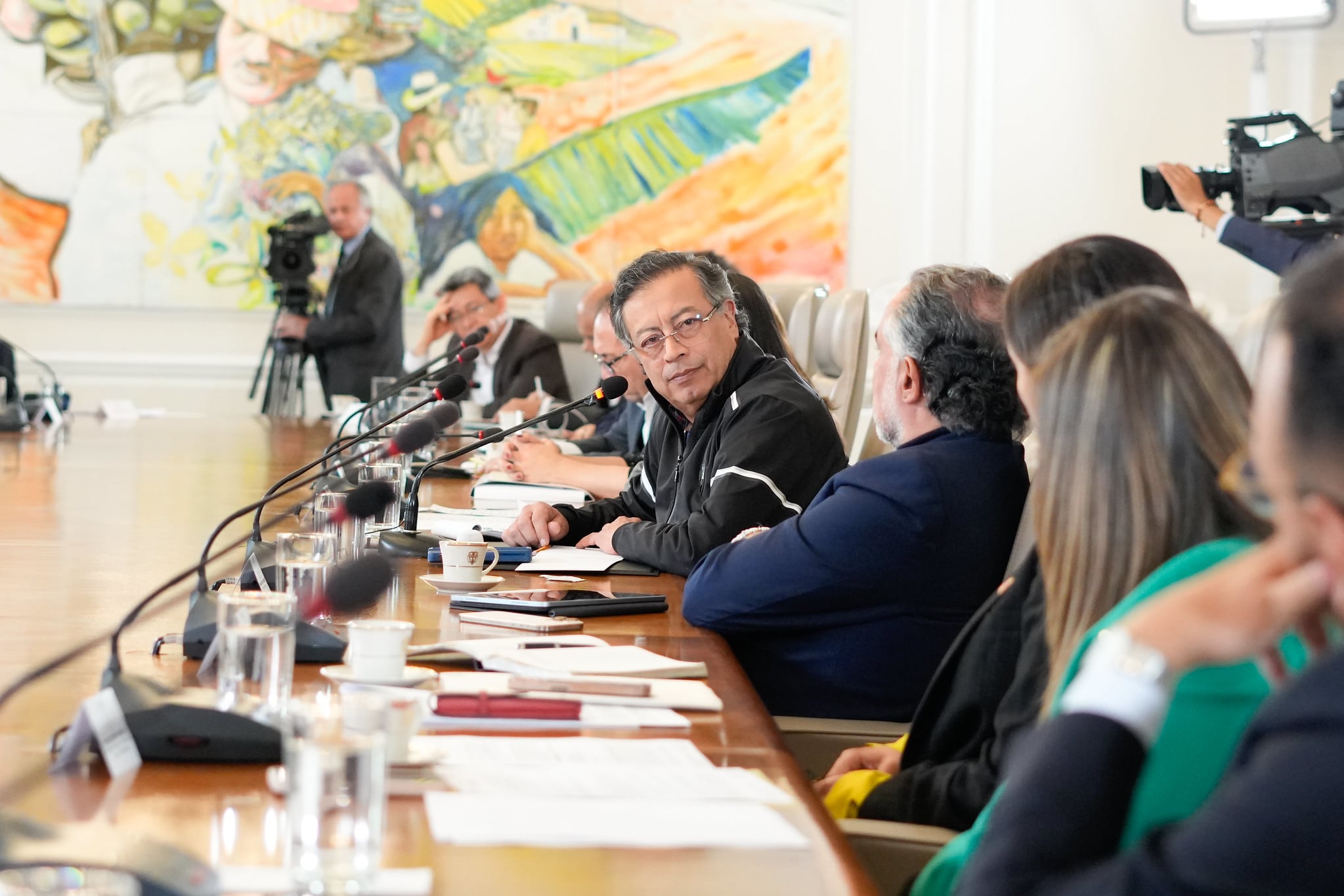 El presidente, Gustavo Petro, en el consejo de ministros adelantado en la Casa de Nariño, en Bogotá, el 25 de marzo de 2025