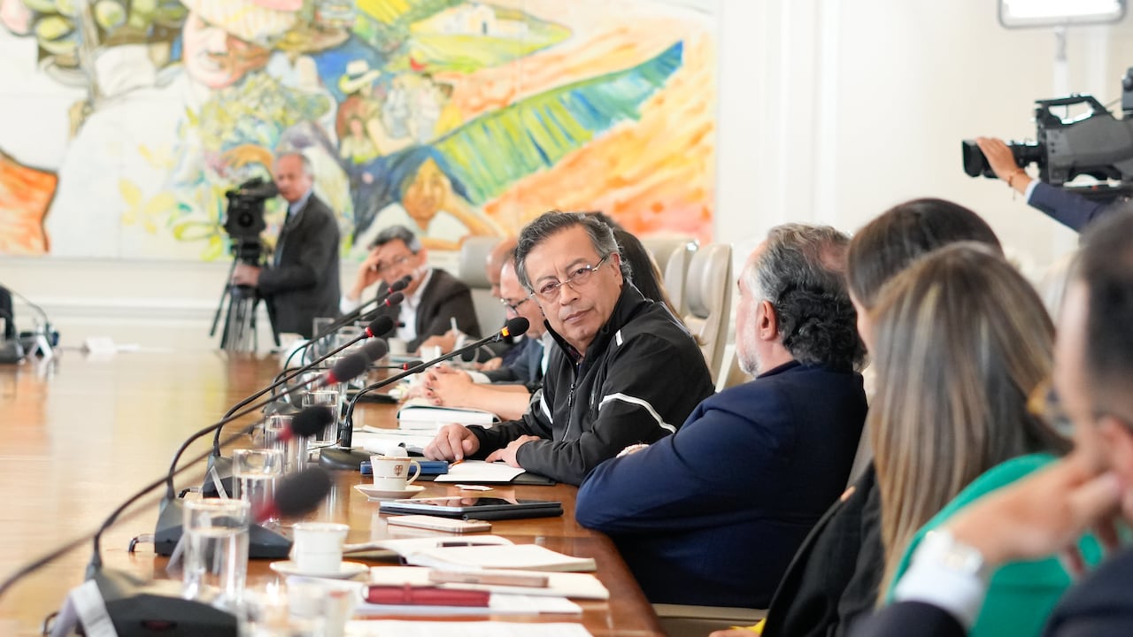 El presidente Gustavo Petro en un consejo de ministros. Imagen de archivo.