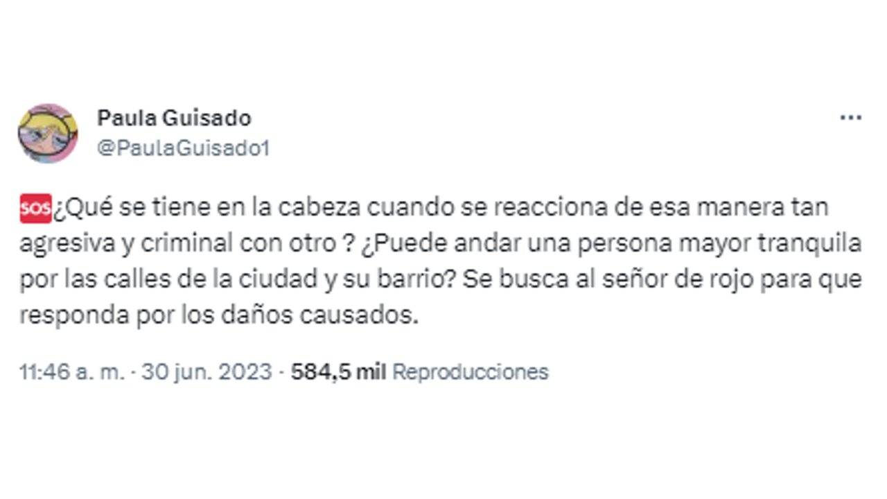 La mujer dejó ver su reacción ante lo ocurrido.
