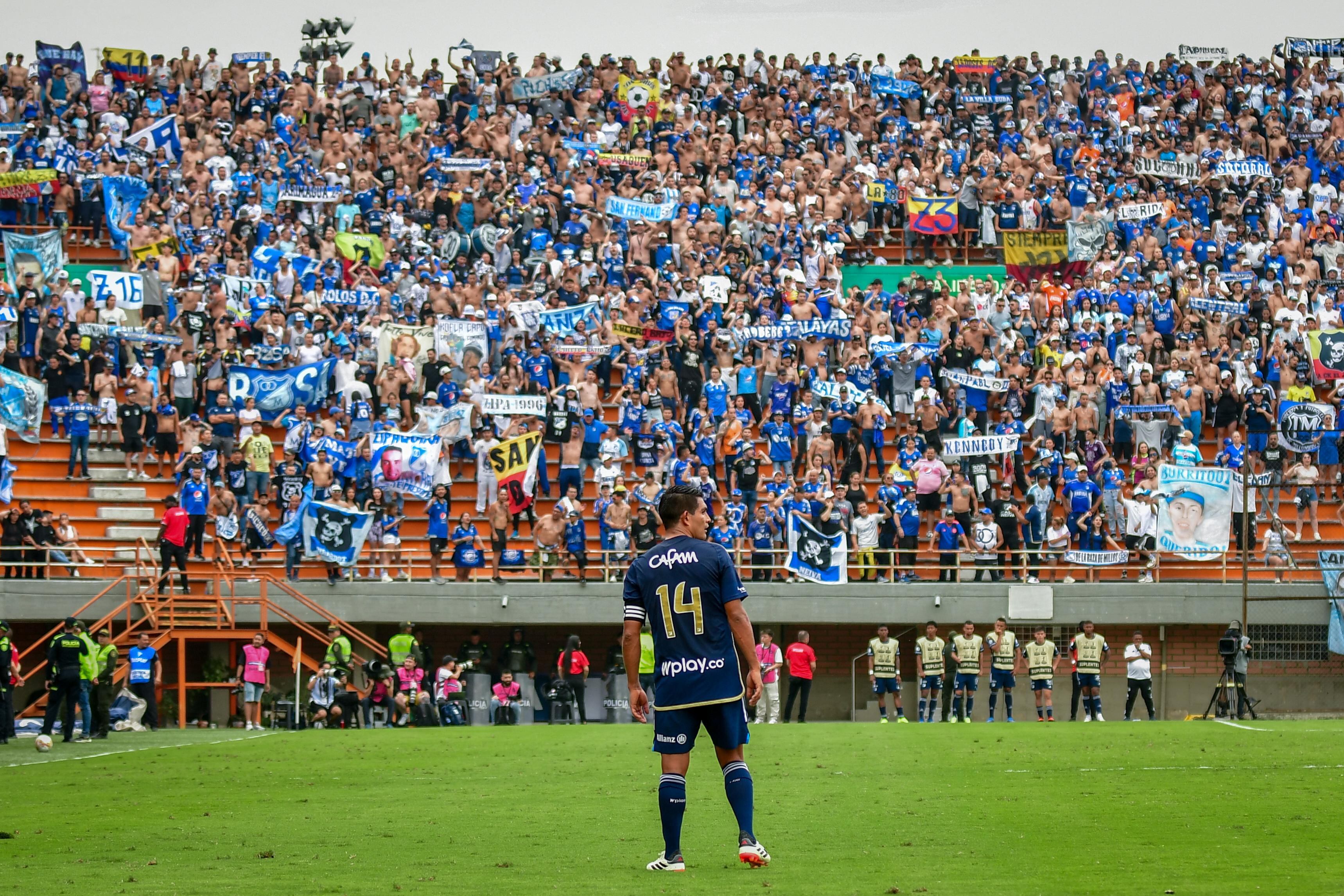 Macalister Silva, autor de un gol con Millonarios en Envigado