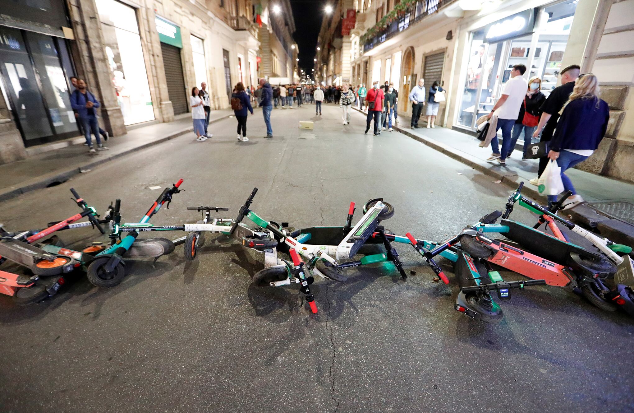 Protesta Green Pass en Italia