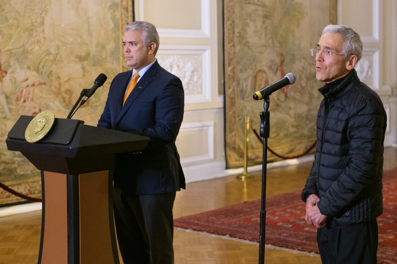 Iván Duque y el padre Francisco de Roux