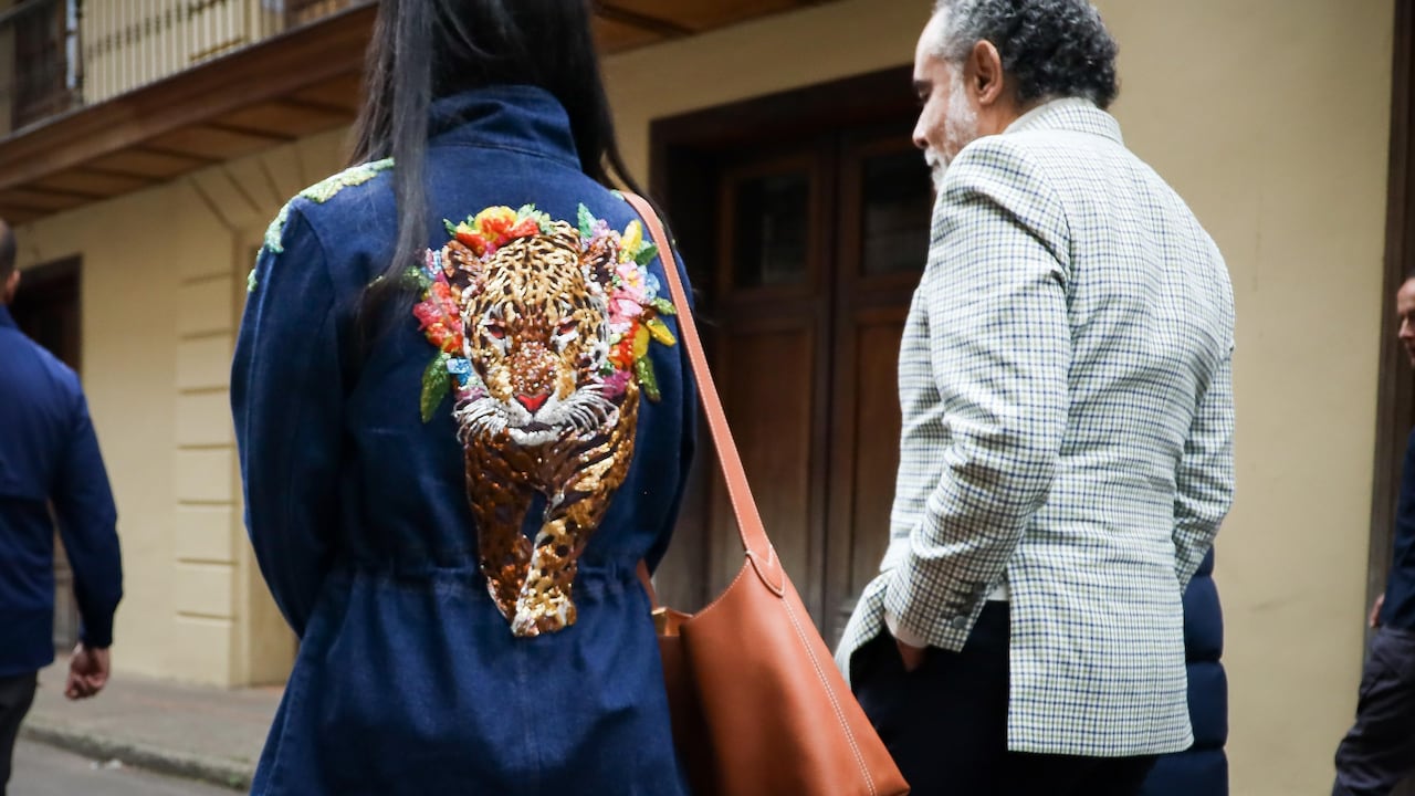 La esposa de Armando Benedetti, Adelina Covo, fue vista con un curioso atuendo durante la jornada de votaciones.