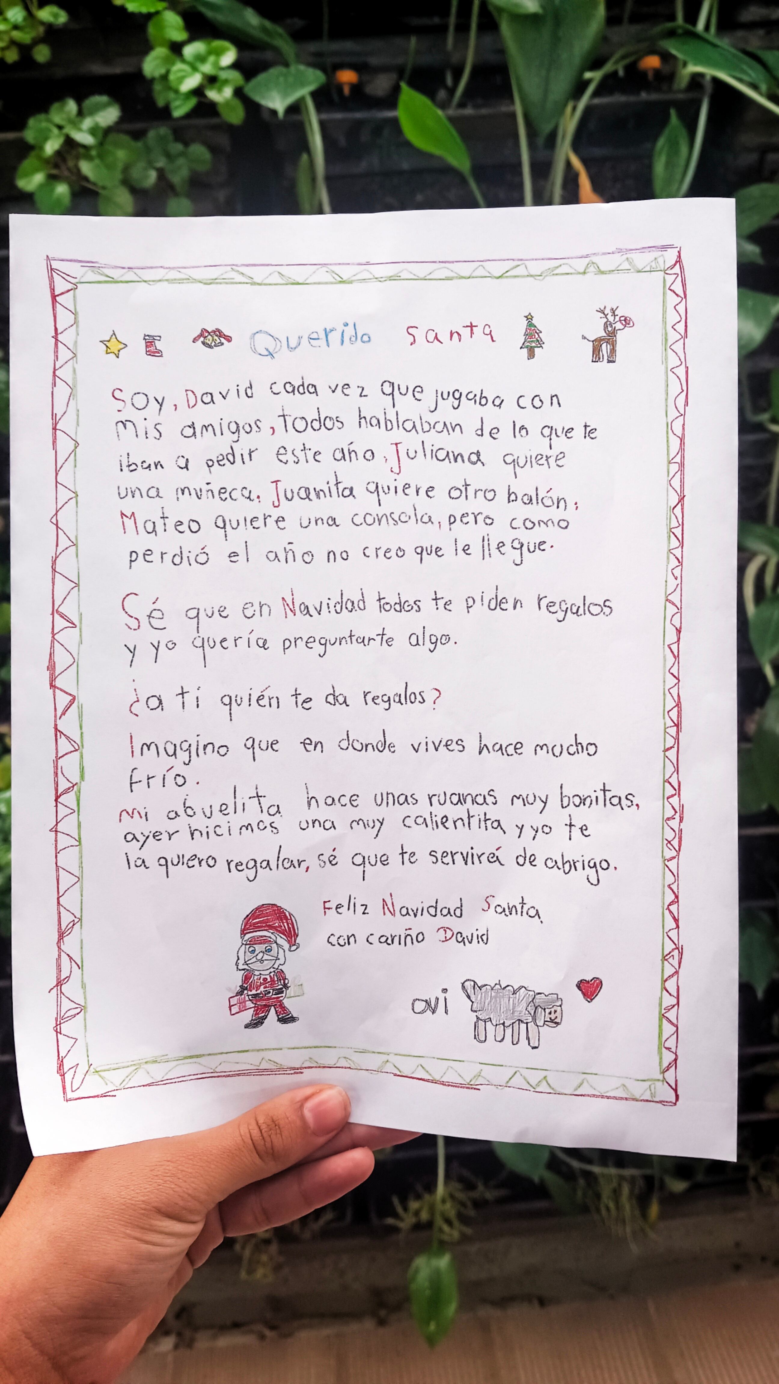 Carta de un niño a Papá Noel