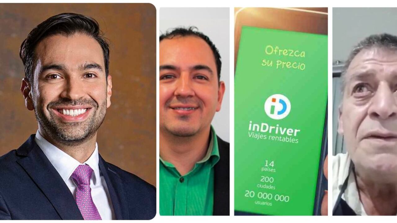 Mauricio Toro (a la izquierda), el concejal de Manizales Julián Osorio y el conductor Carlos Gutiérrez