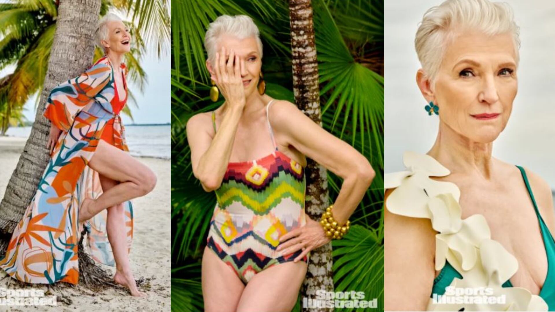 Maye Musk mamá Elon Musk fue fotografiada por Yu Tsai en Belice, para SI Swimsuit en 2022 - Sports Illustrated.