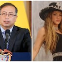 El presidente Gustavo Petro y la cantante Shakira.