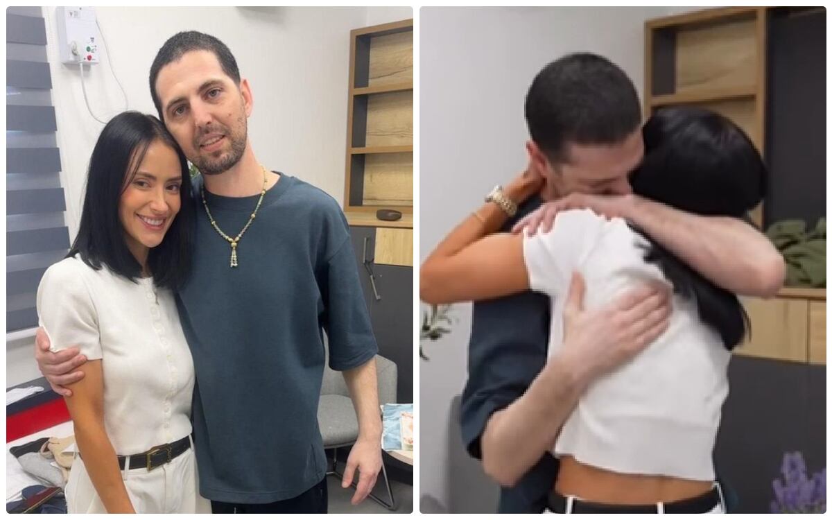 El reencuentro de Elkana Bohbot, el colombiano que fue liberado por Hamás, con su esposa.