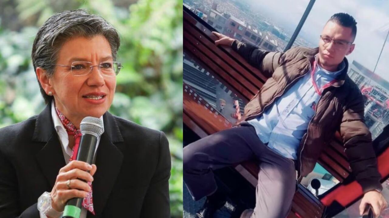 La alcaldesa Claudia López y el asesino Christian Camilo Rincón Díaz.