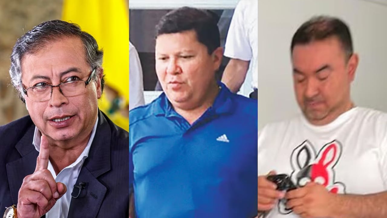 Presidente Gustavo Petro, Raúl Montes, exmano derecha de alias La Gata, y Jorge Luis Alfonso López, alias El Gatico.