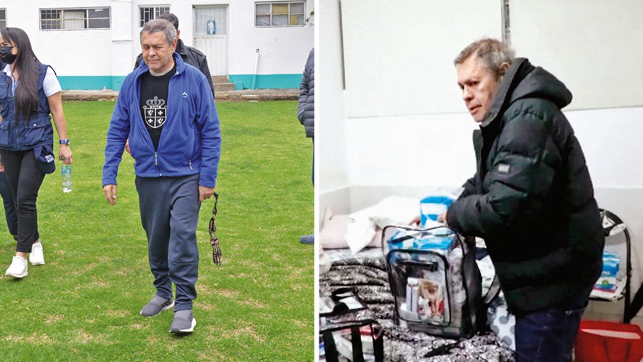 Carlos Mattos, en una visita de la Contraloría a La Picota y durante su traslado a la cárcel de máxima seguridad de Cómbita en Boyacá.