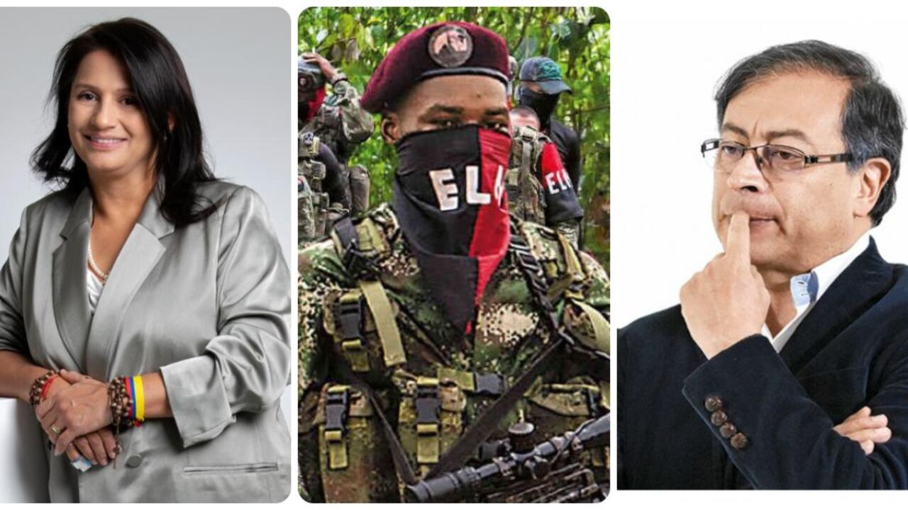 Paola Holguín, el ELN y Gustavo Petro.