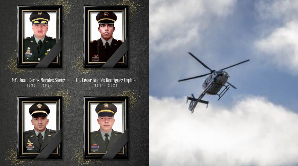 Uniformados muertos en accidente de helicóptero.