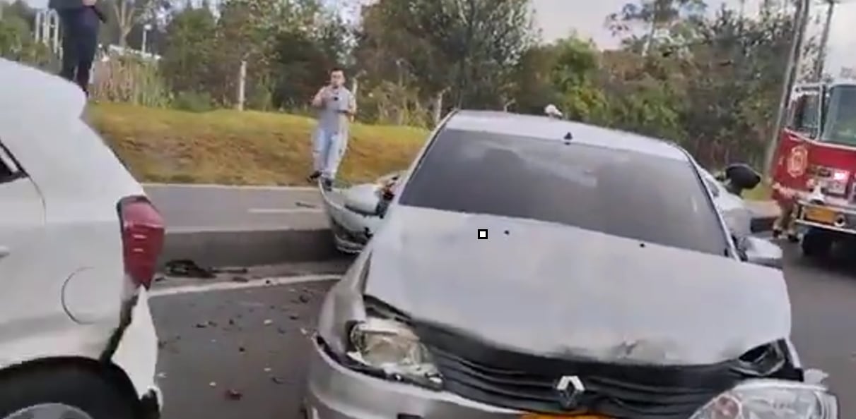 Accidente vial en la Autopista Norte de Bogotá.