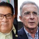 De izq. a der.: Percy Oyola, presidente de la CGT; Álvaro Uribe, expresidente y Francisco Maltés, presidente de la CUT.