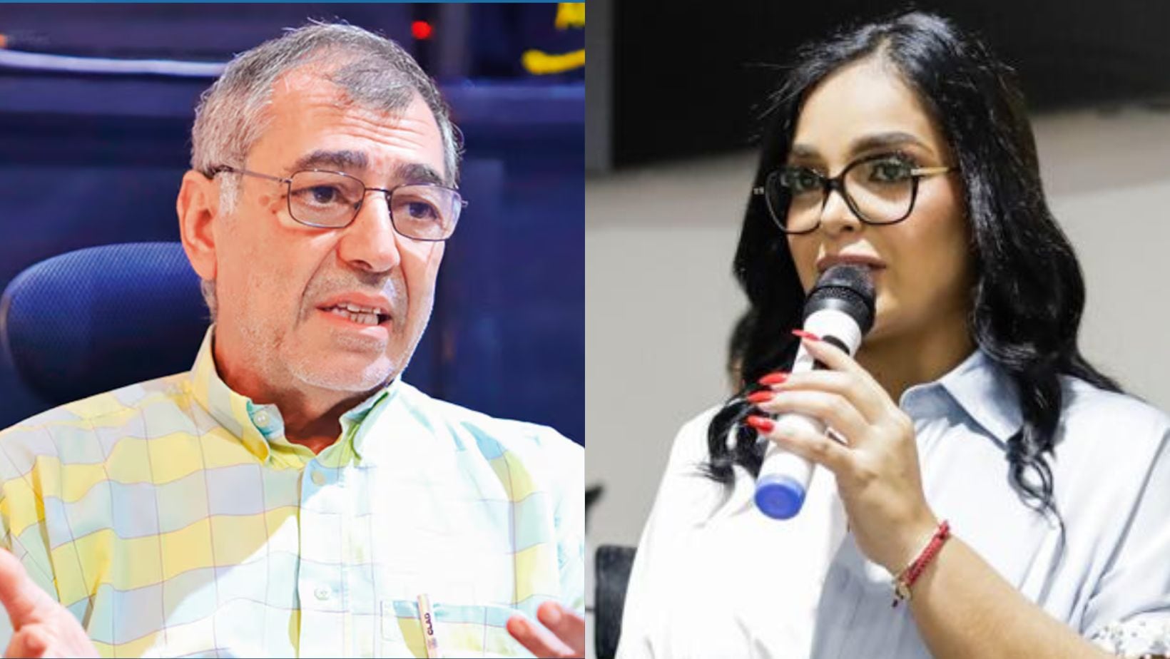 William Dau, exalcalde de Cartagena y Angela María Cubides González, Contralora Distrital.