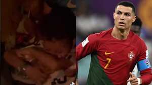 El niño no pudo contener la rabia cuando le nombraron a Cristiano Ronaldo. Foto 1: Captura Tik Tok @marlettgarcia. Foto 2: AFP.