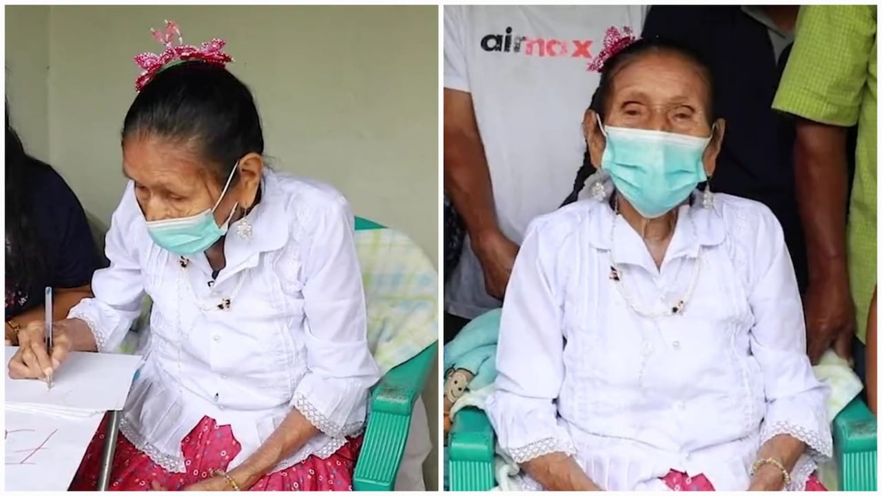 Abuelita accedió a un programa del gobierno panameño para su alfabetización.