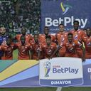 CALI - COLOMBIA, 15-09-2021: Deportivo Cali y América de Cali en partido por los cuartos de final, vuelta, de la Copa BetPlay Dimayor 2021 jugado en el estadio Deportivo Cali de la ciudad de Palmira. / Deportivo Cali and America de Cali in match for the final quaters, second leg, of the BetPlay Dimayor Cup 2021 played at Deportivo Cali stadium in Palmira city. Photo: VizzorImage / Gabriel Aponte / Staff