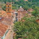 Calles empedradas en Barichara. El pueblo fue declarado Monumento Nacional en 1977.