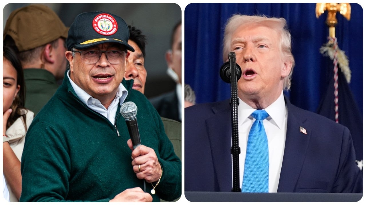 Gustavo Petro y Donald Trump.