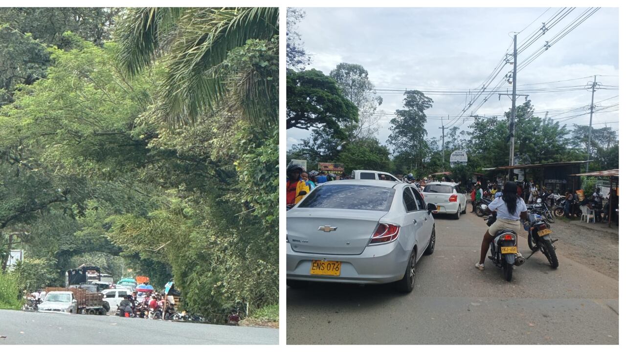 Bloqueo de vías en Jamundí.
