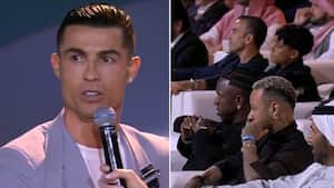 Cristiano Ronaldo salió en defensa de Vinicius en la entrega de los Globe Soccer Awards.