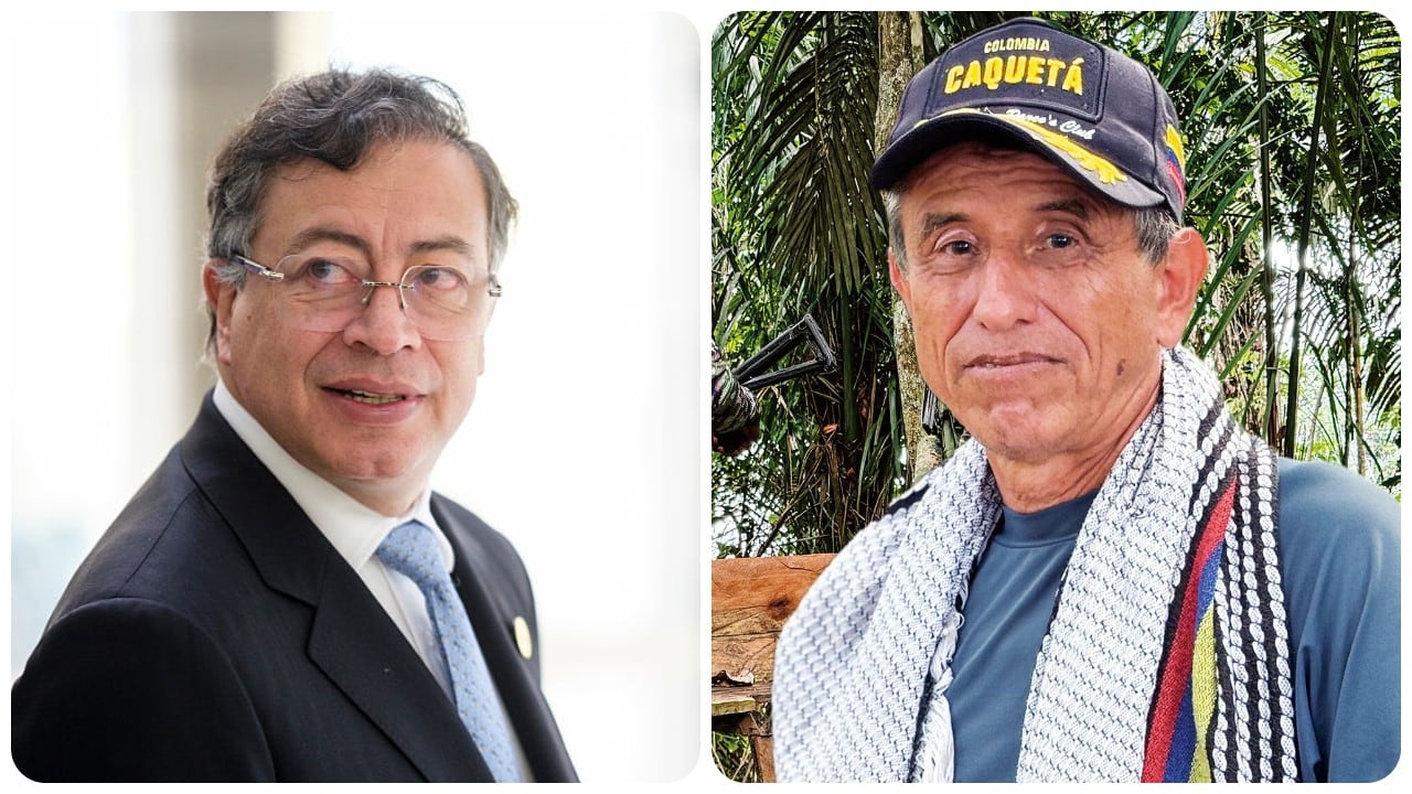 Walter Mendoza, comandante de la Coordinadora Nacional del Ejército Bolivariano, y Gustavo Petro.