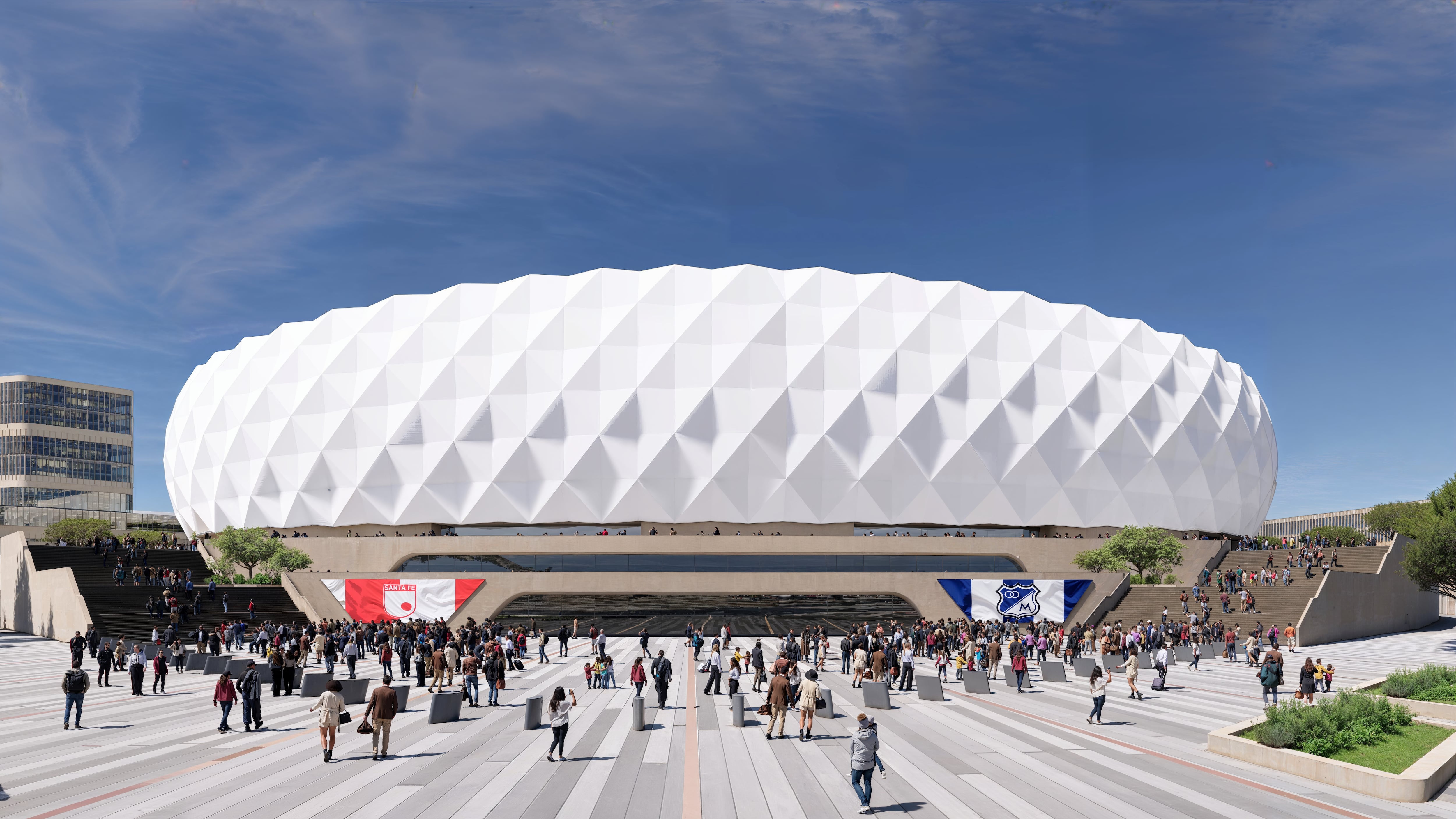 El render del nuevo estadio El Campín, en Bogotá, con fecha de diciembre de 2027 de inauguración
