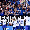 Francia celebra su paso a los cuartos de final de la Eurocopa 2024.